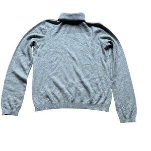 Vintage Lauren Ralph Lauren Size L Gray Silk & Cashmere Knit Turtleneck Sweater